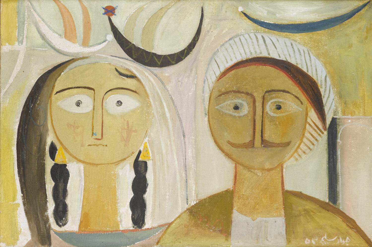 Young Man And His Wife by Jewad Selim, 1953